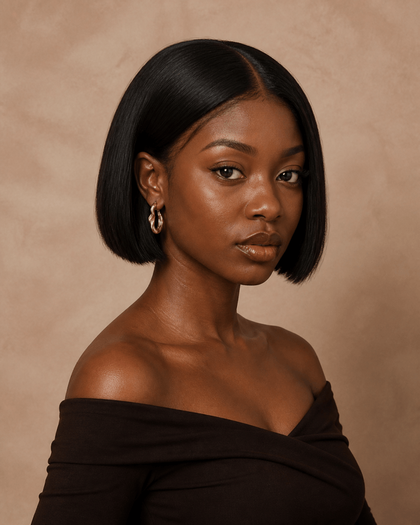 Black Straight Human Hair Wig