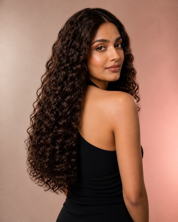 Brown Deep Wave Human Hair Wig alternate view