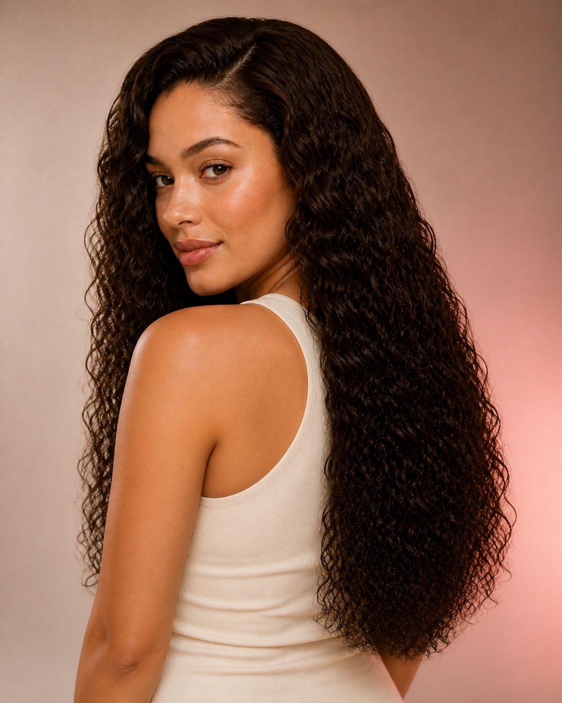 Brown Water Wave Human Hair Wig alternate view