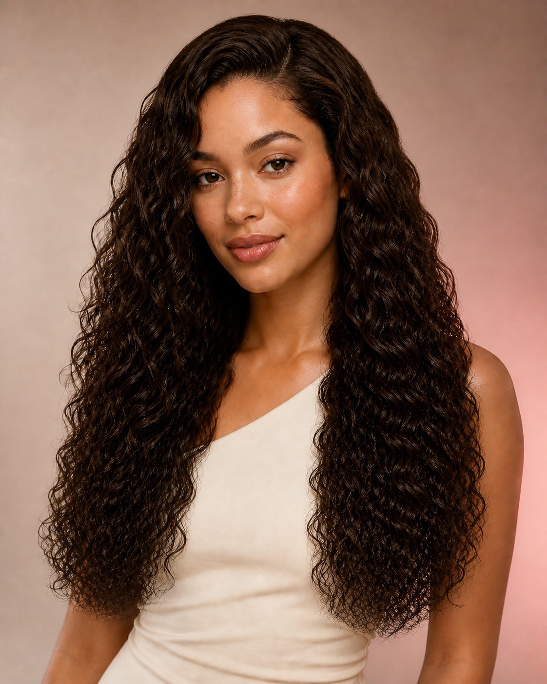 Brown Water Wave Human Hair Wig