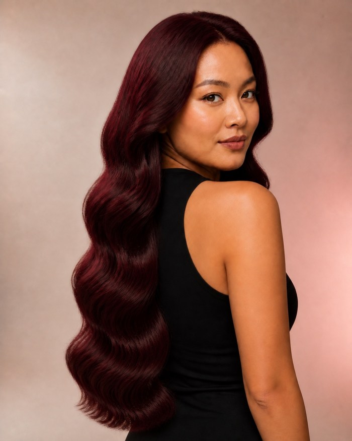 Burgundy Body Wave Human Hair Wig alternate view