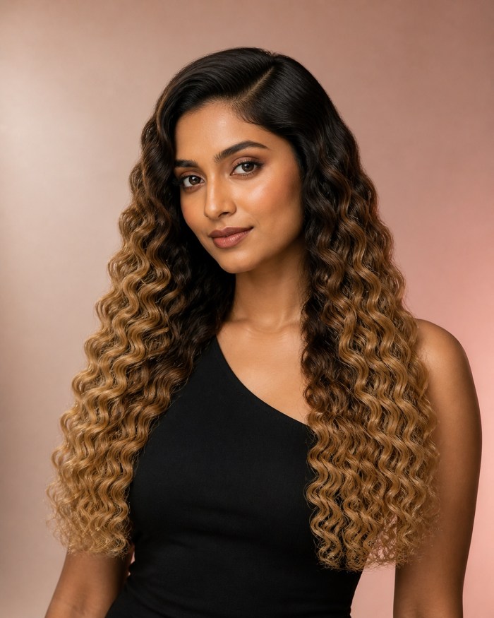 Ombré Blonde Deep Wave Human Hair Wig